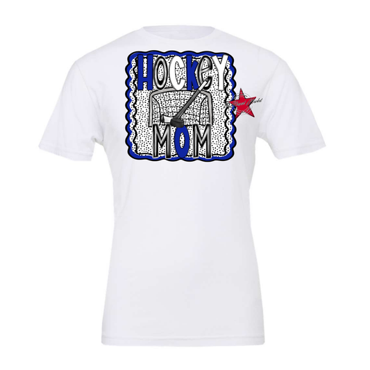Hockey Mom Dot Design-Royal Blue