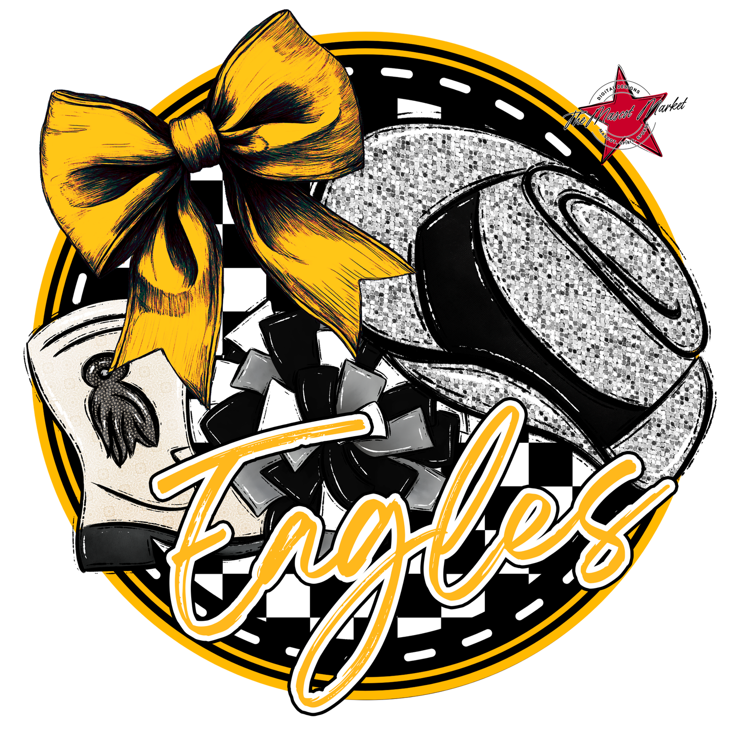 Eagles Circle Drill Team Design-Yellow