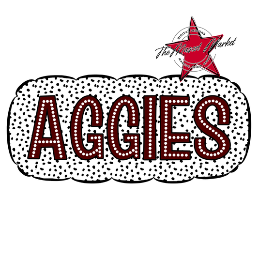 Aggies Dot Marquee Design-Maroon
