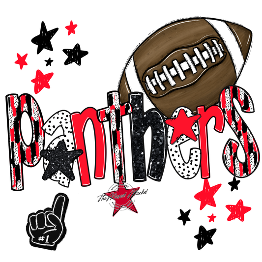 Panthers Football Scrape-Red