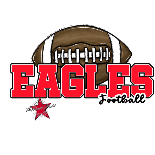 Eagles Varsity Football Design-Bright Red
