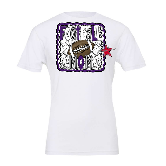 Football Mom Dot Design-Purple