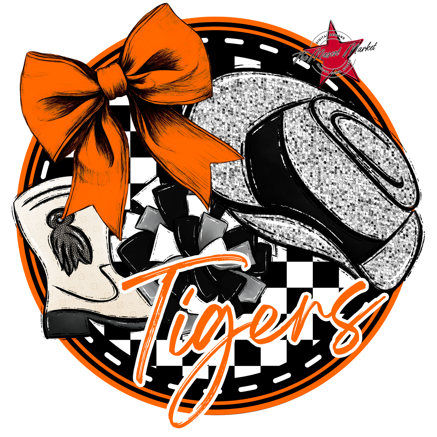 Tigers Circle Drillteam Design-Orange