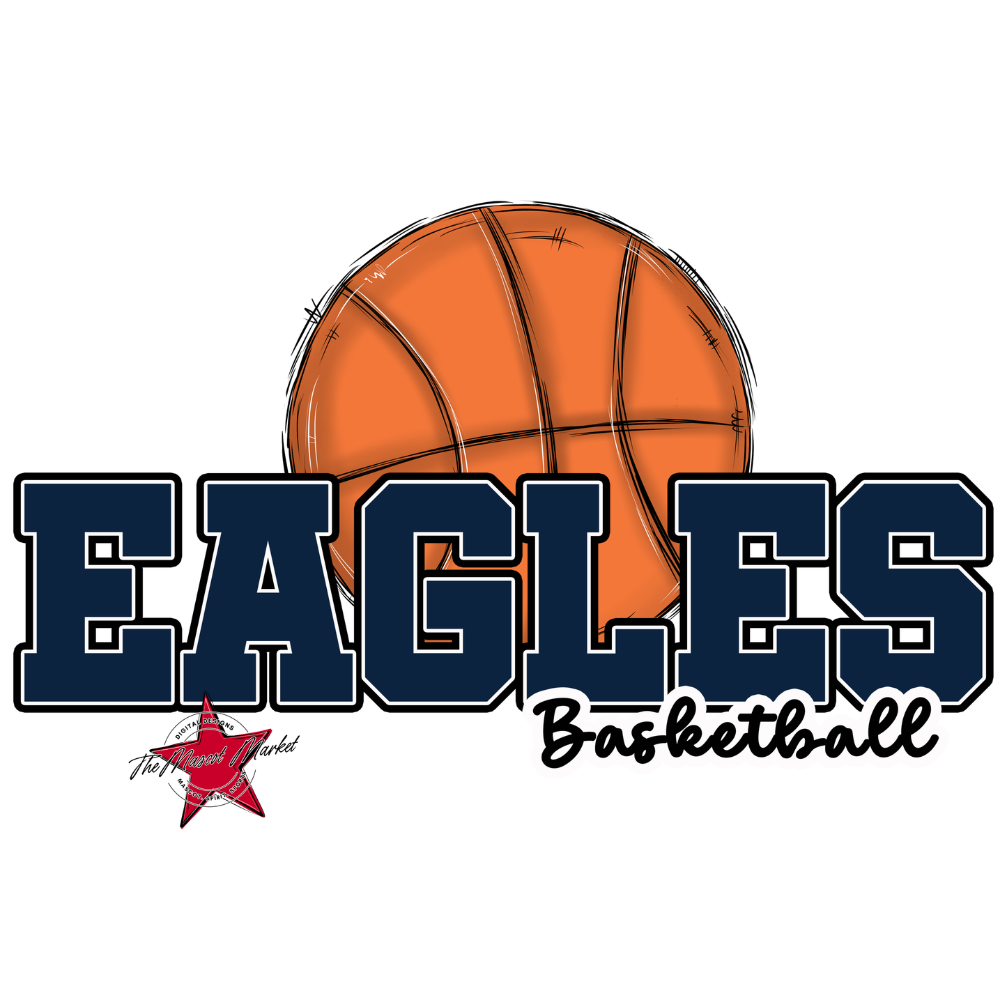 Eagles Varsity Basketball Design-Navy