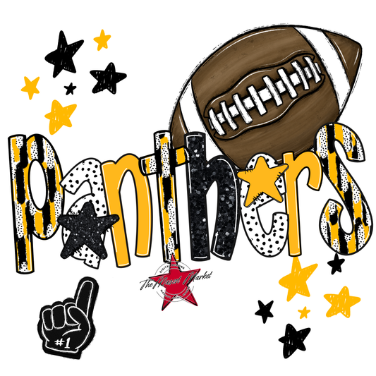 Panthers Football Scrape-Yellow