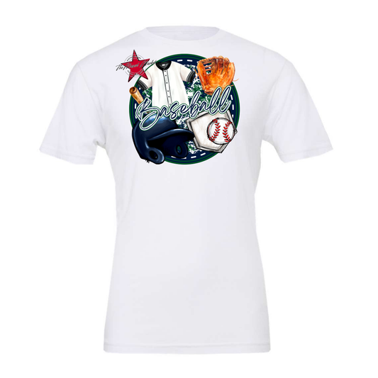 Circle Baseball Design-Navy-Green