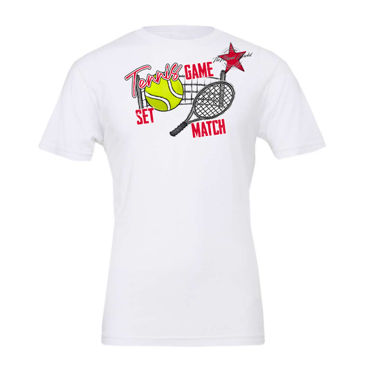 Game, Set, Match Tennis Design-Red