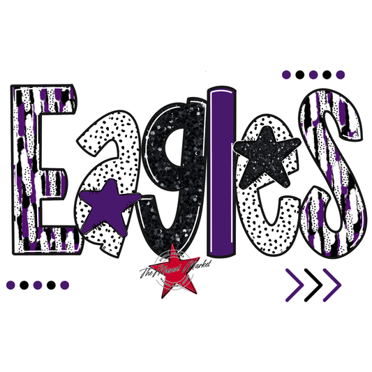 Eagles Brushstroke Alpha Design-Purple