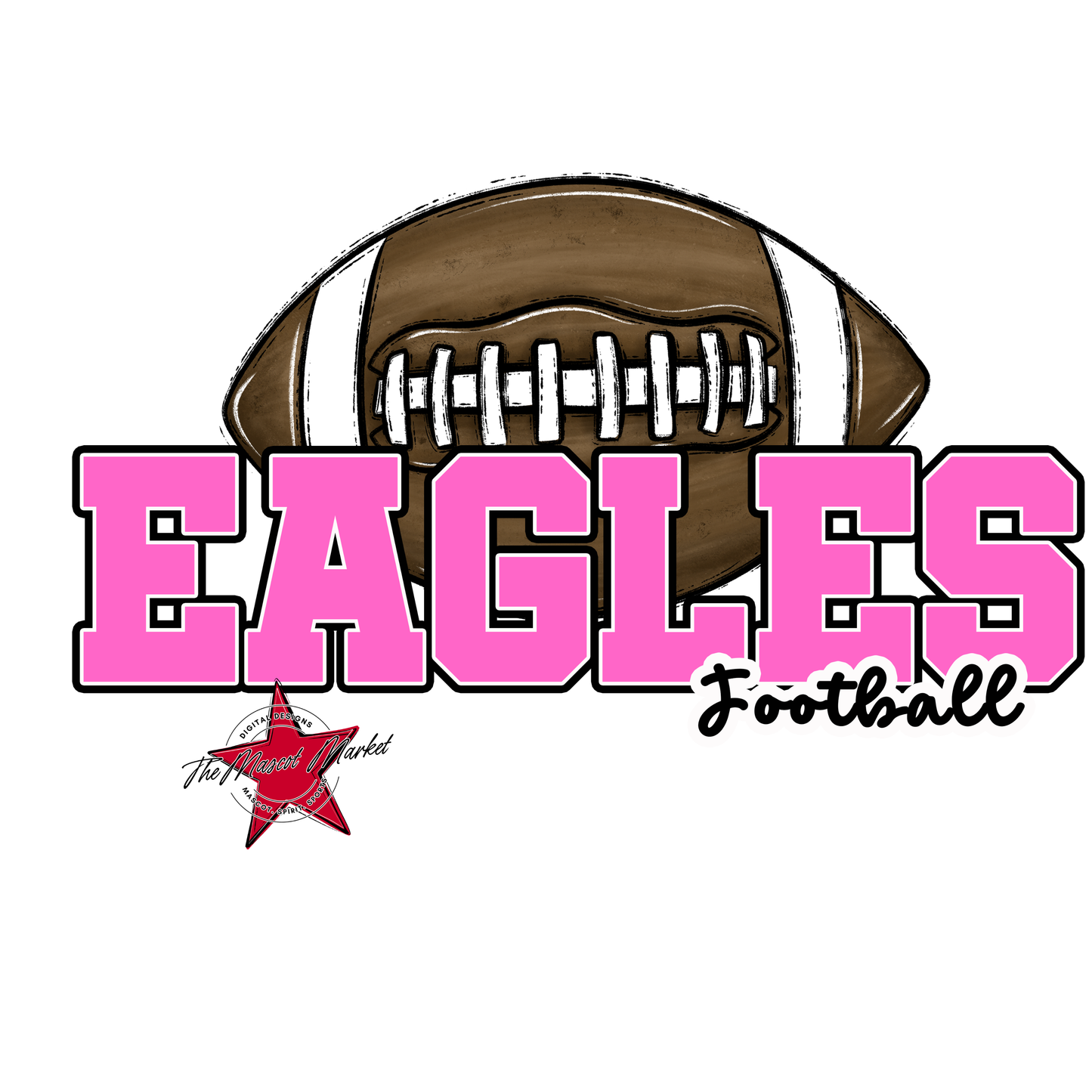 Eagles Varsity Football Design-Baby Pink