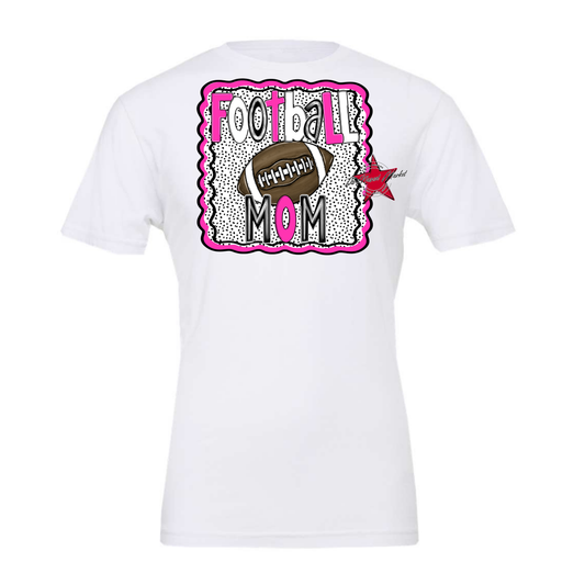 Football Mom Dot Design-Pink