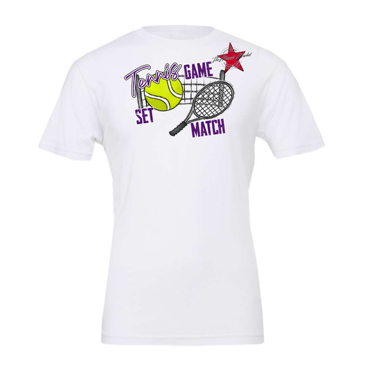 Game, Set, Match Tennis Design-Purple