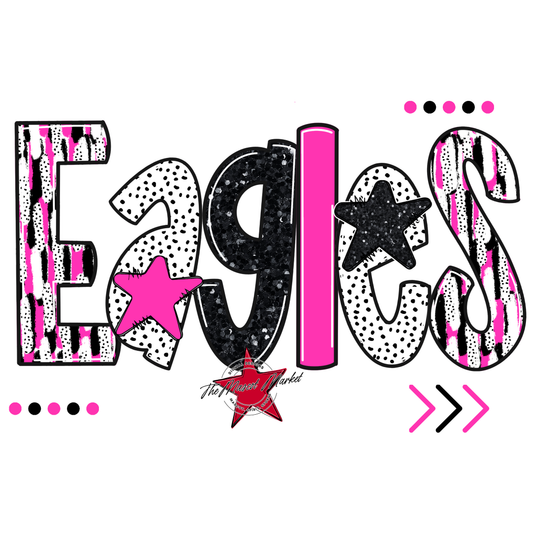 Eagles Brushstroke Alpha Design-Pink