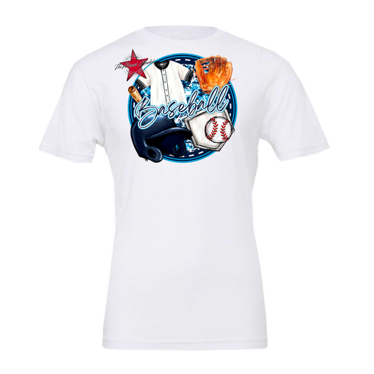 Circle Baseball Design-Navy-Carolina Blue