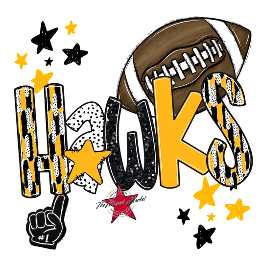 Hawks Football Scrape-Yellow