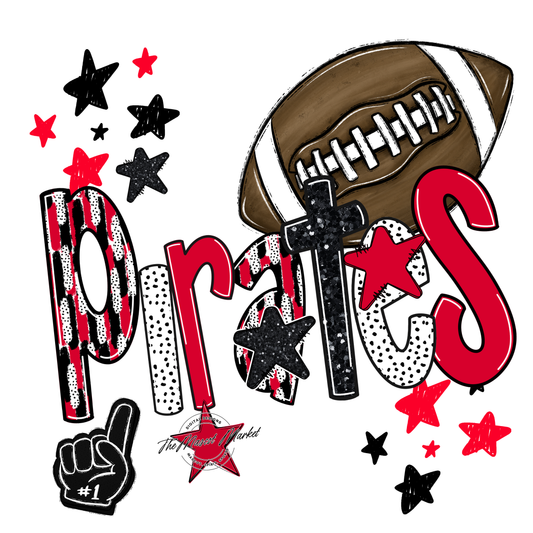 Pirates Football Scrape-Red