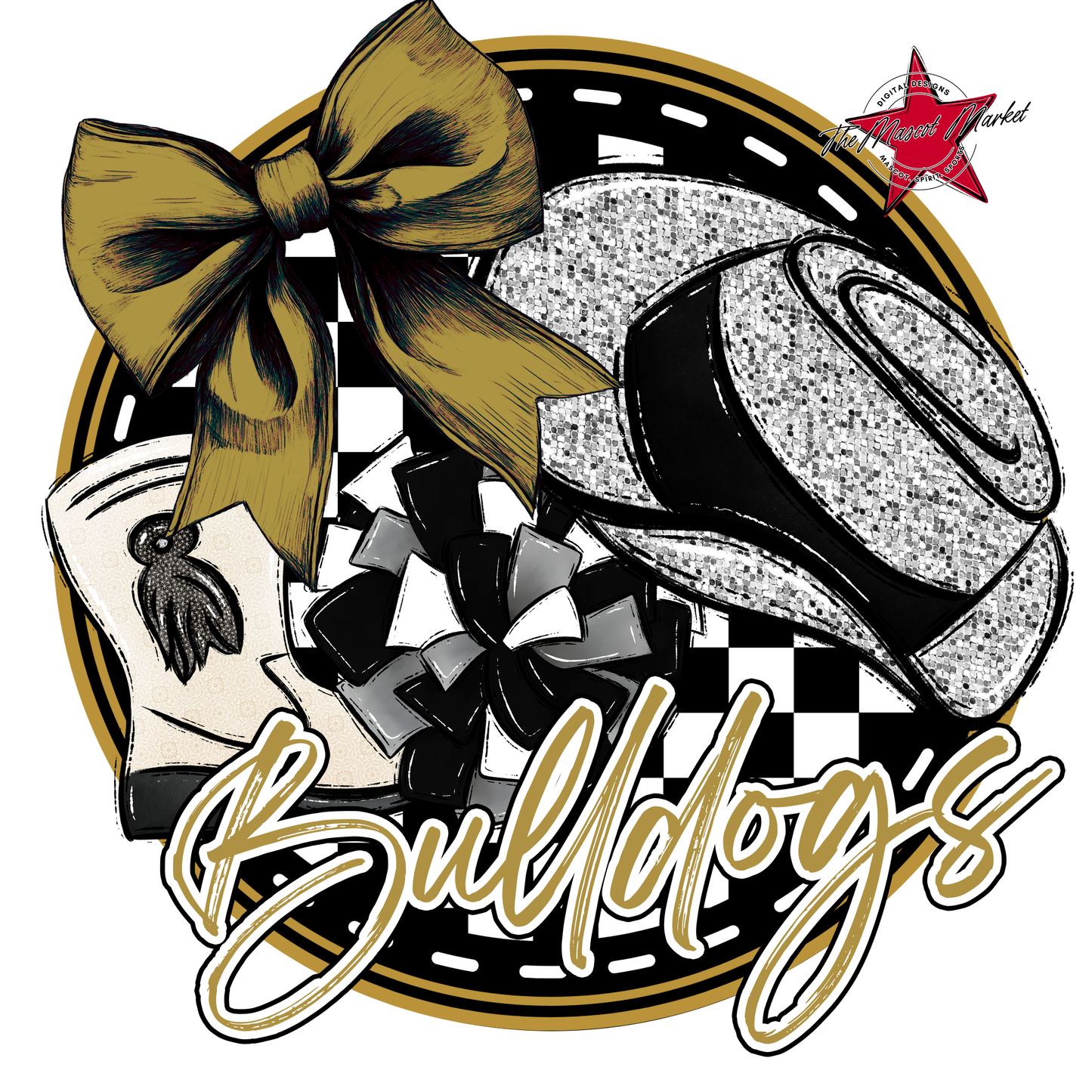 Bulldogs Circle Drillteam Design-Gold