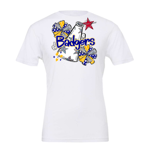 Badgers Alpha Cheer Megaphone-Blue-Yellow