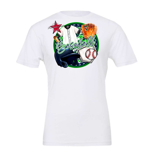 Circle Baseball Design-Navy-Green