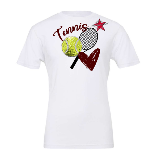 Sequins Tennis Design-Maroon