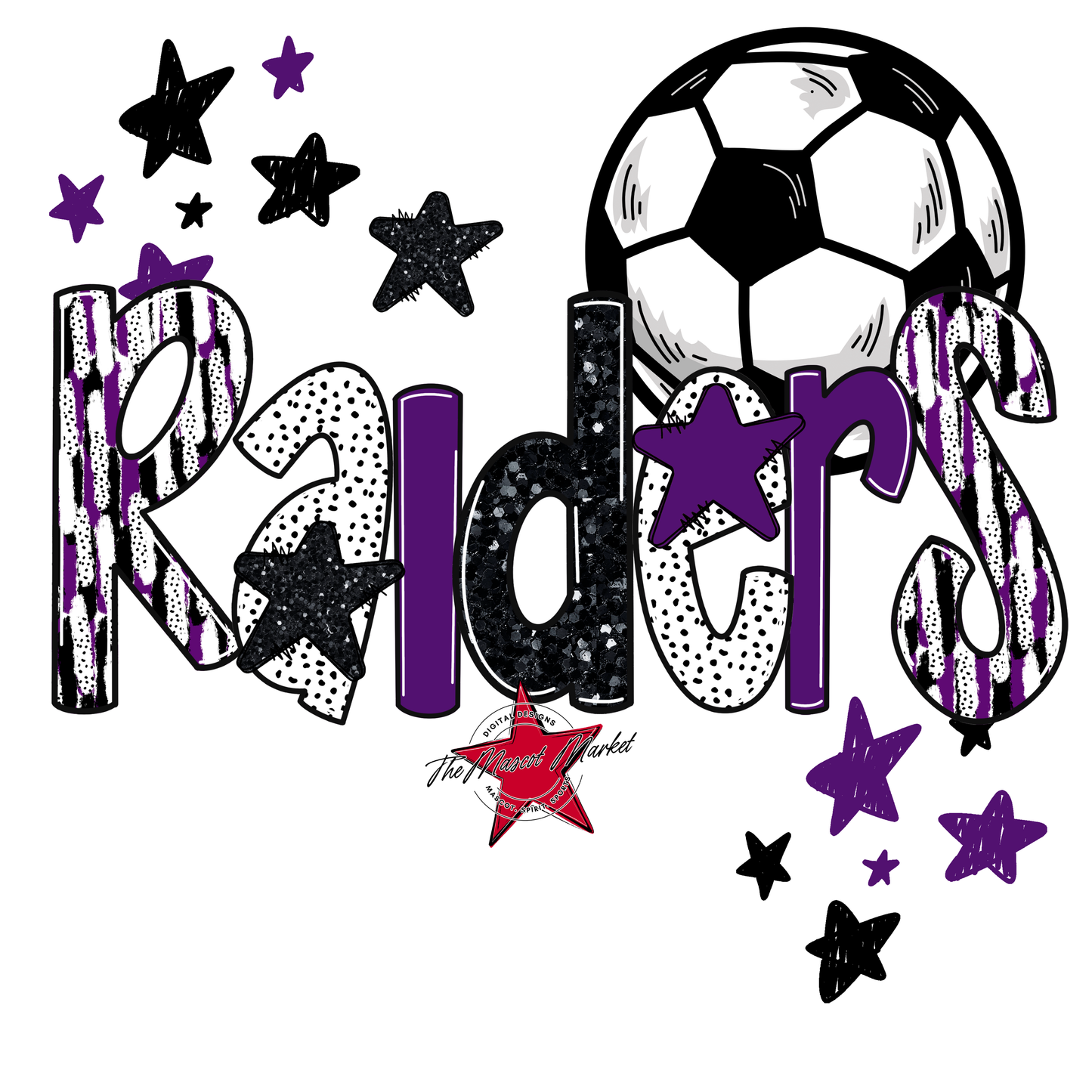 Raiders Soccer Scrape-Purple