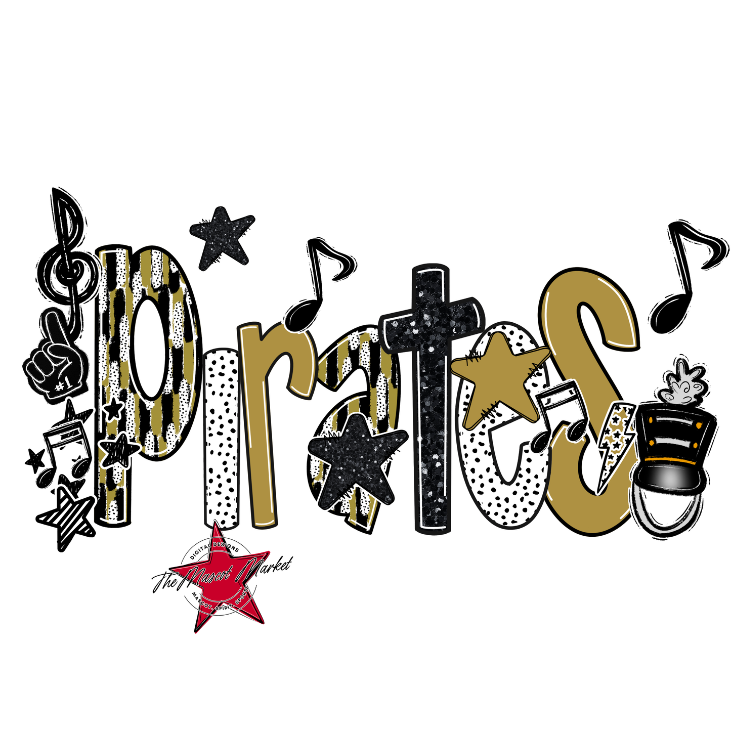 Pirates Band Scrape-Gold