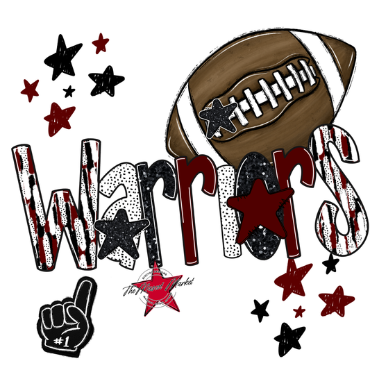 Warriors Football Scrape-Maroon