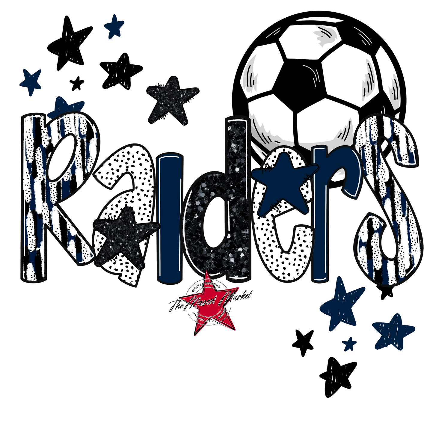 Raiders Soccer Scrape-Navy