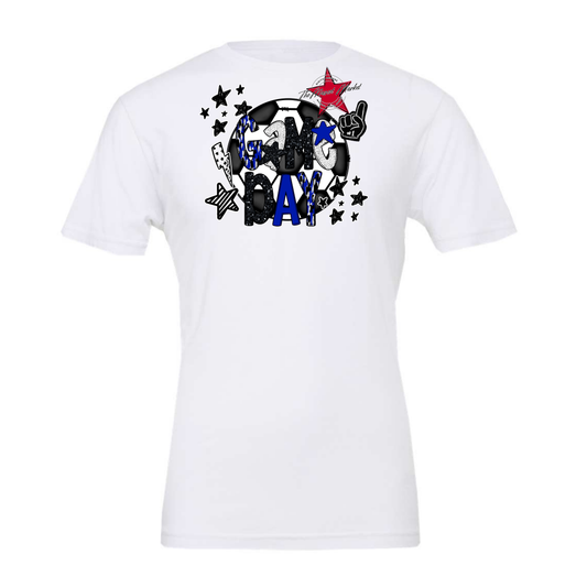 Game Day Scrape Soccer Design-Blue
