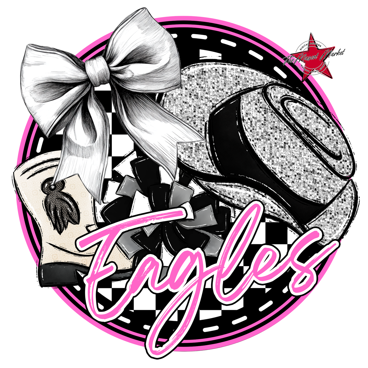 Eagles Circle Drill Team Design-Baby Pink