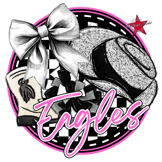 Eagles Circle Drill Team Design-Baby Pink