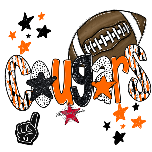Cougars Football Scrape-Orange