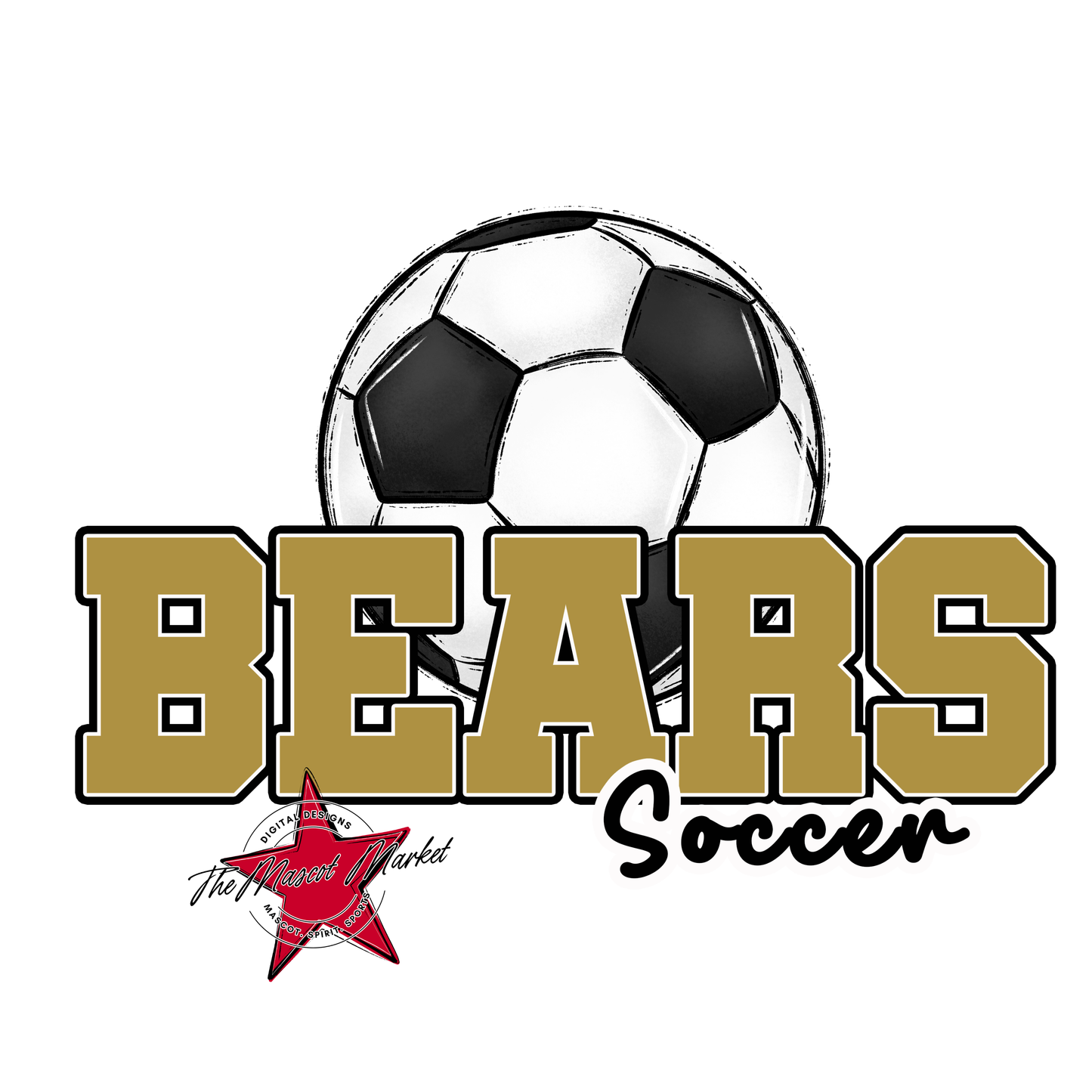 Bears Varsity Soccer Design-Gold