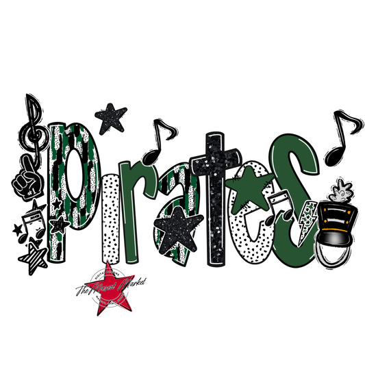 Pirates Band Scrape-Green