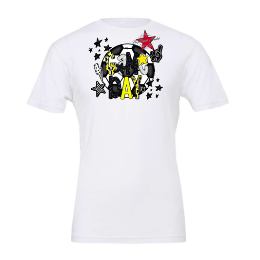 Game Day Scrape Soccer Design-Bright Yellow