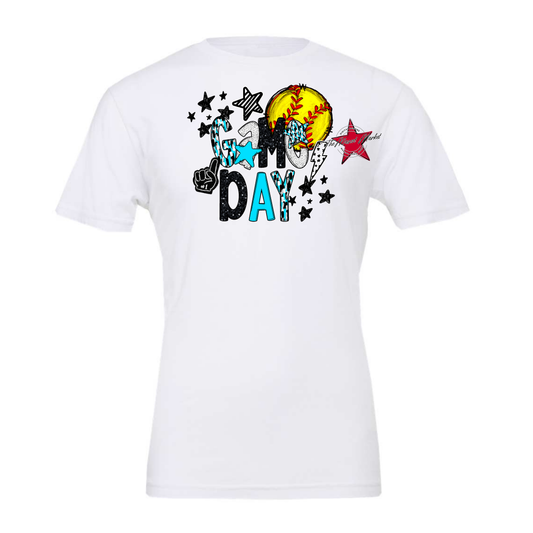 Game Day Softball Scrape Design-Columbia Blue