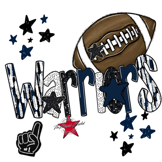 Warriors Football Scrape-Navy