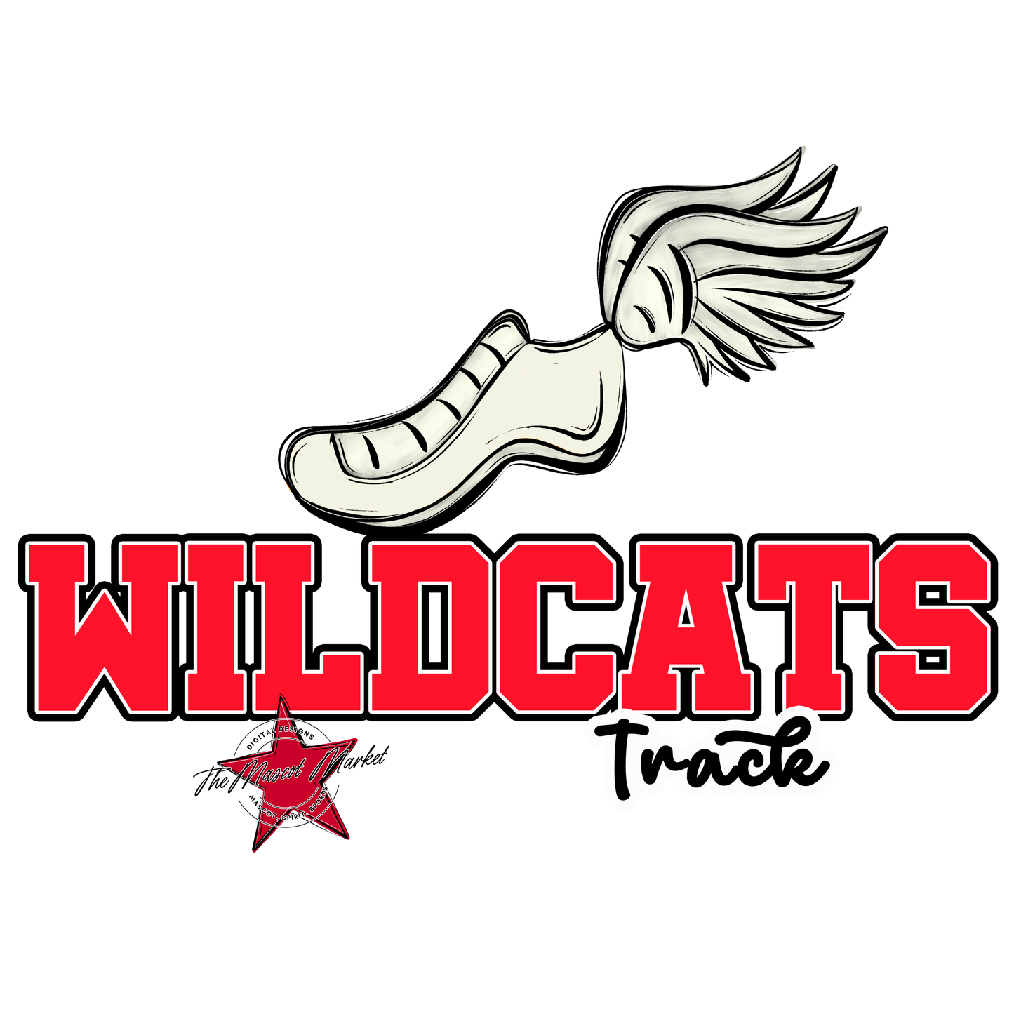 Wildcats Varsity Track-Bright Red