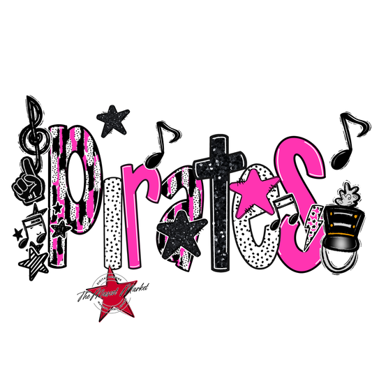 Pirates Band Scrape-Pink