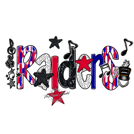 Raiders Band Scrape-Blue-Red