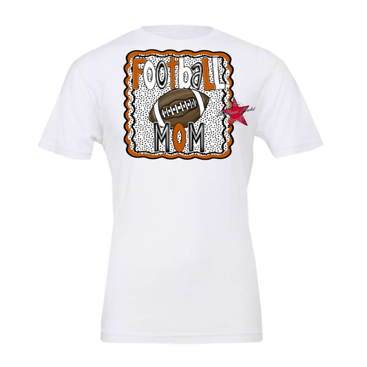 Football Mom Dot Design-Burnt Orange