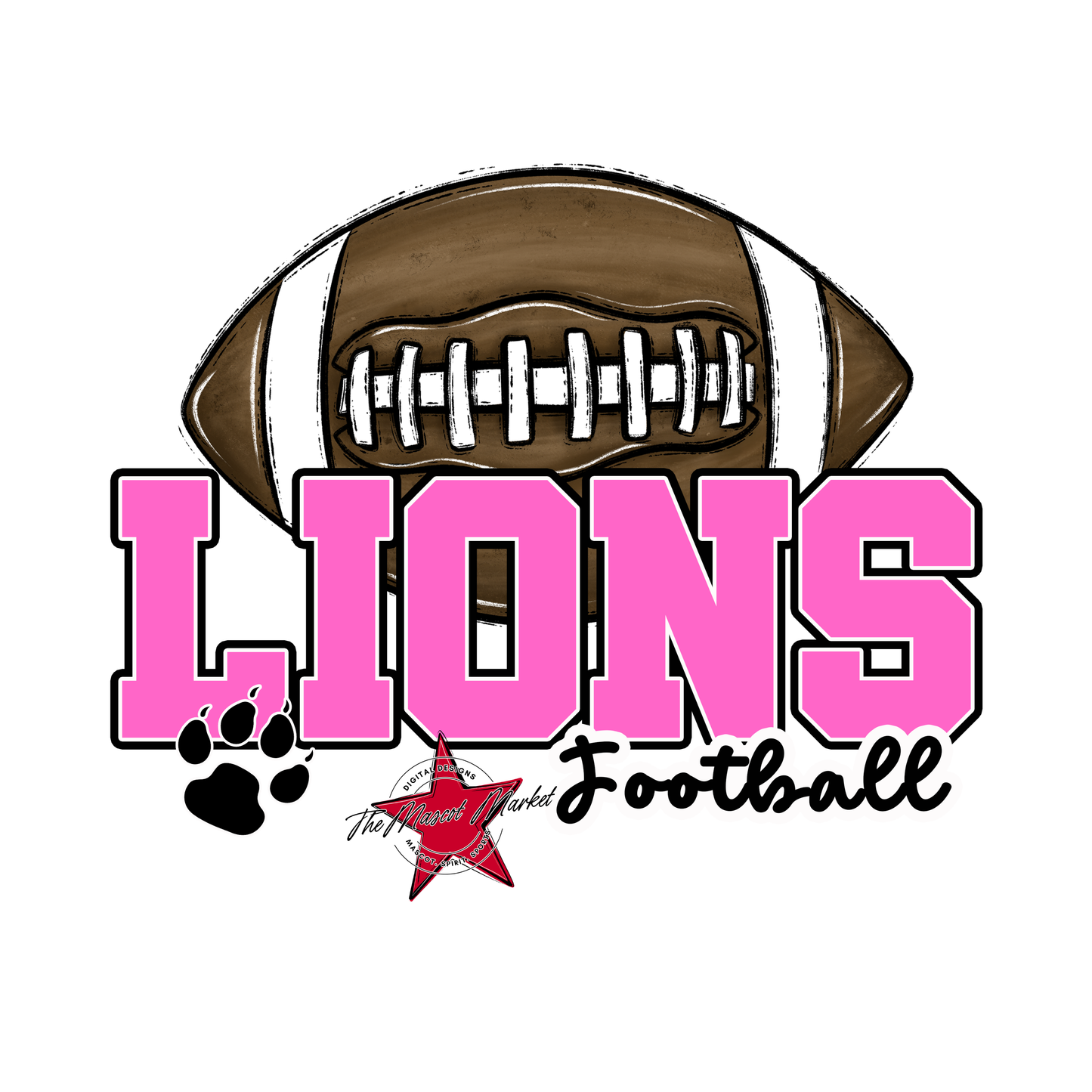 Lions Varsity Football-Baby Pink