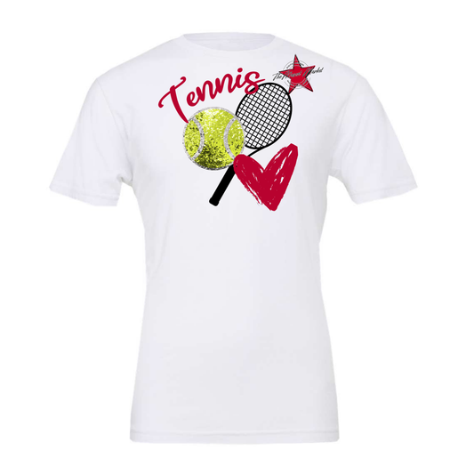Sequins Tennis Design-Red