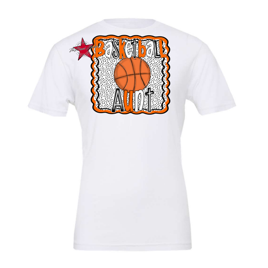 Basketball Aunt Dots Design-Orange