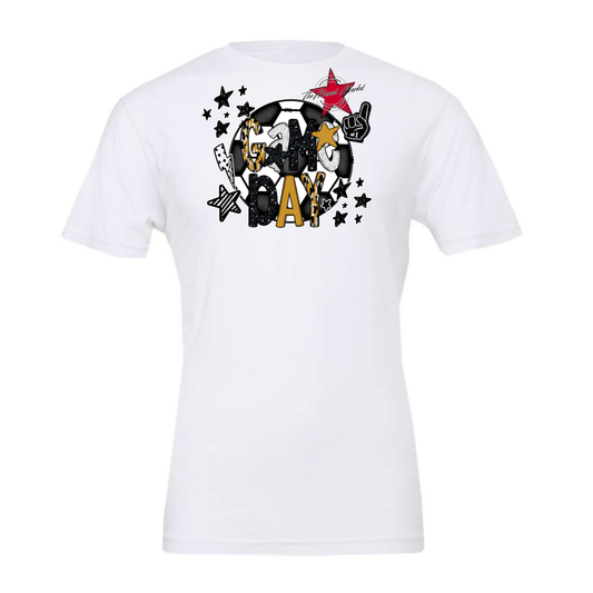 Game Day Scrape Soccer Design-Gold