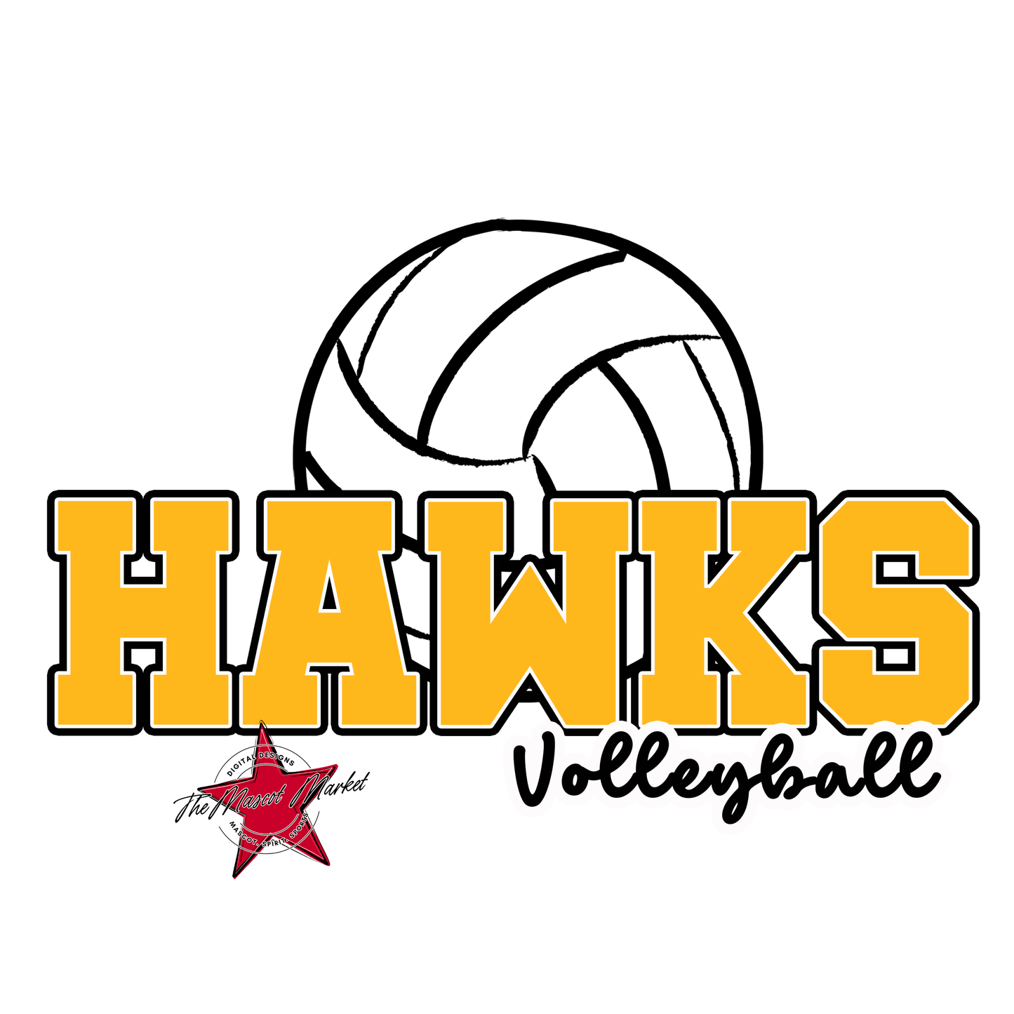 Hawks Varsity Volleyball-Yellow