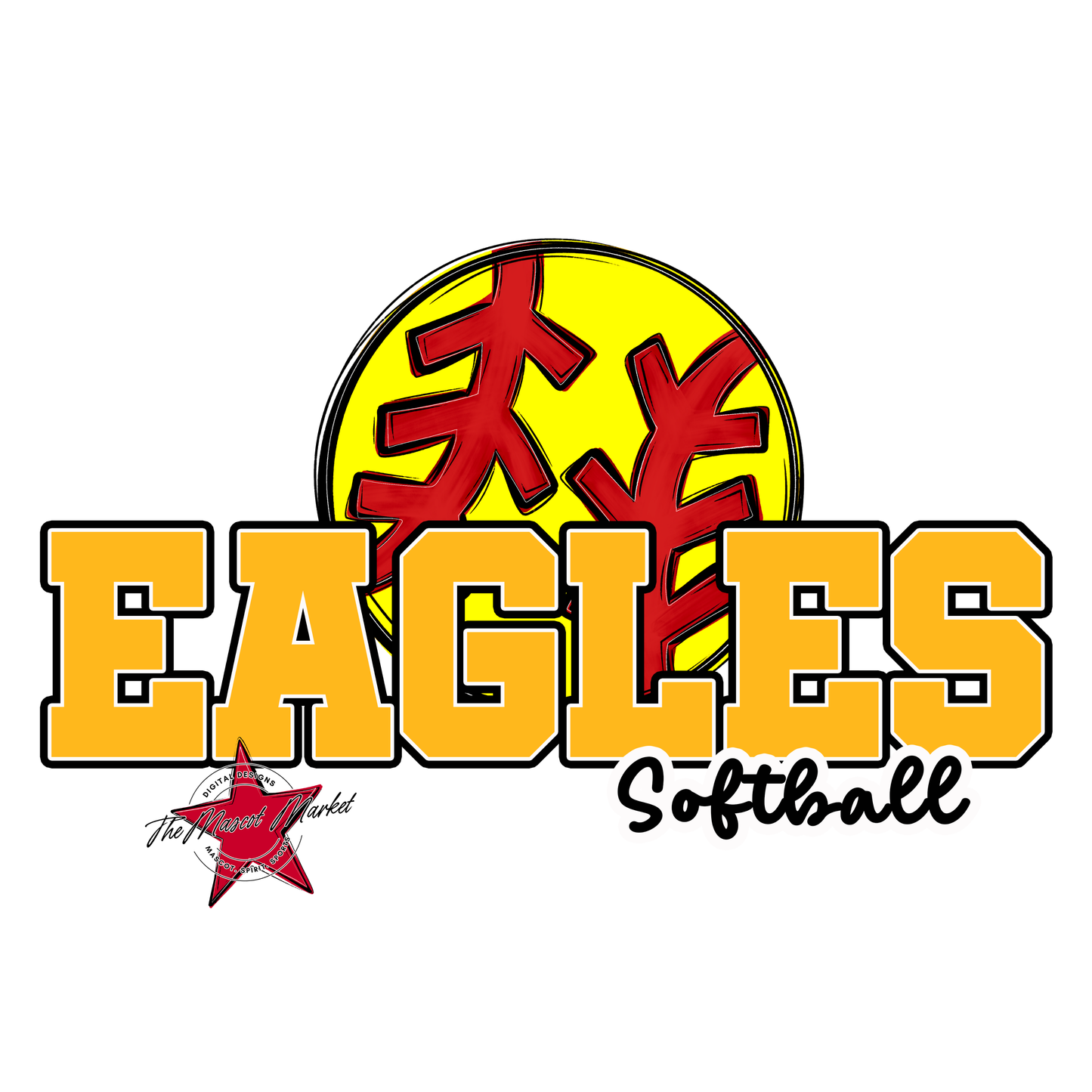 Eagles Varsity Softball Design-Yellow