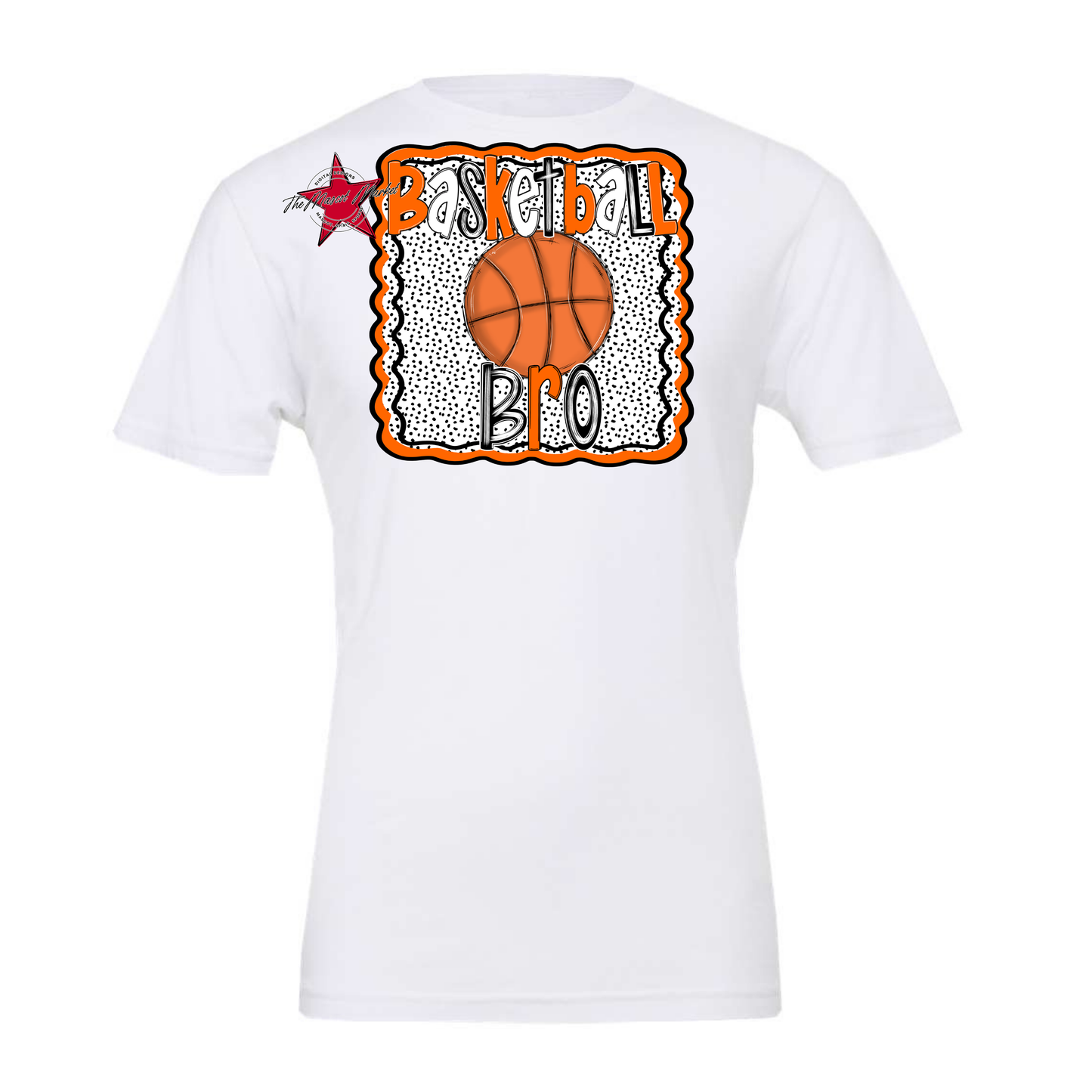 Basketball Bro Dots Design-Orange