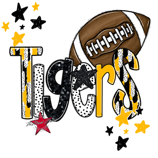 Tigers Football Scrape-Yellow