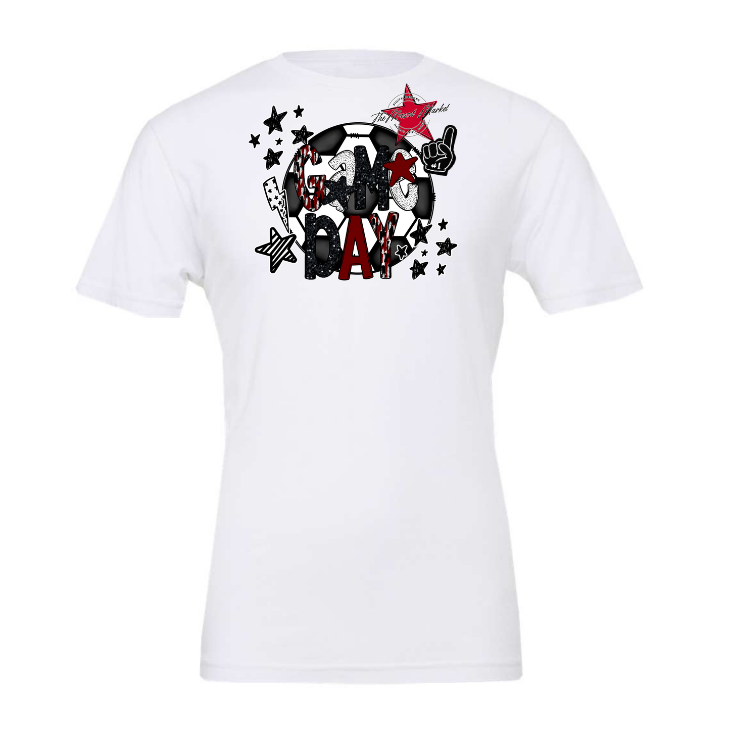 Game Day Scrape Soccer Design-Maroon
