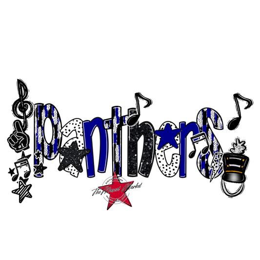 Panthers Band Scrape-Blue
